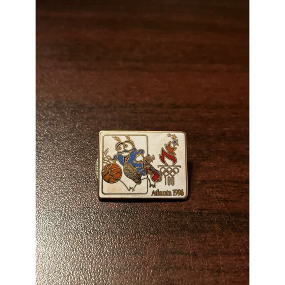 Vintage 1996 Atlanta Olympics Izzy Basketball Event Lapel Hat Pin